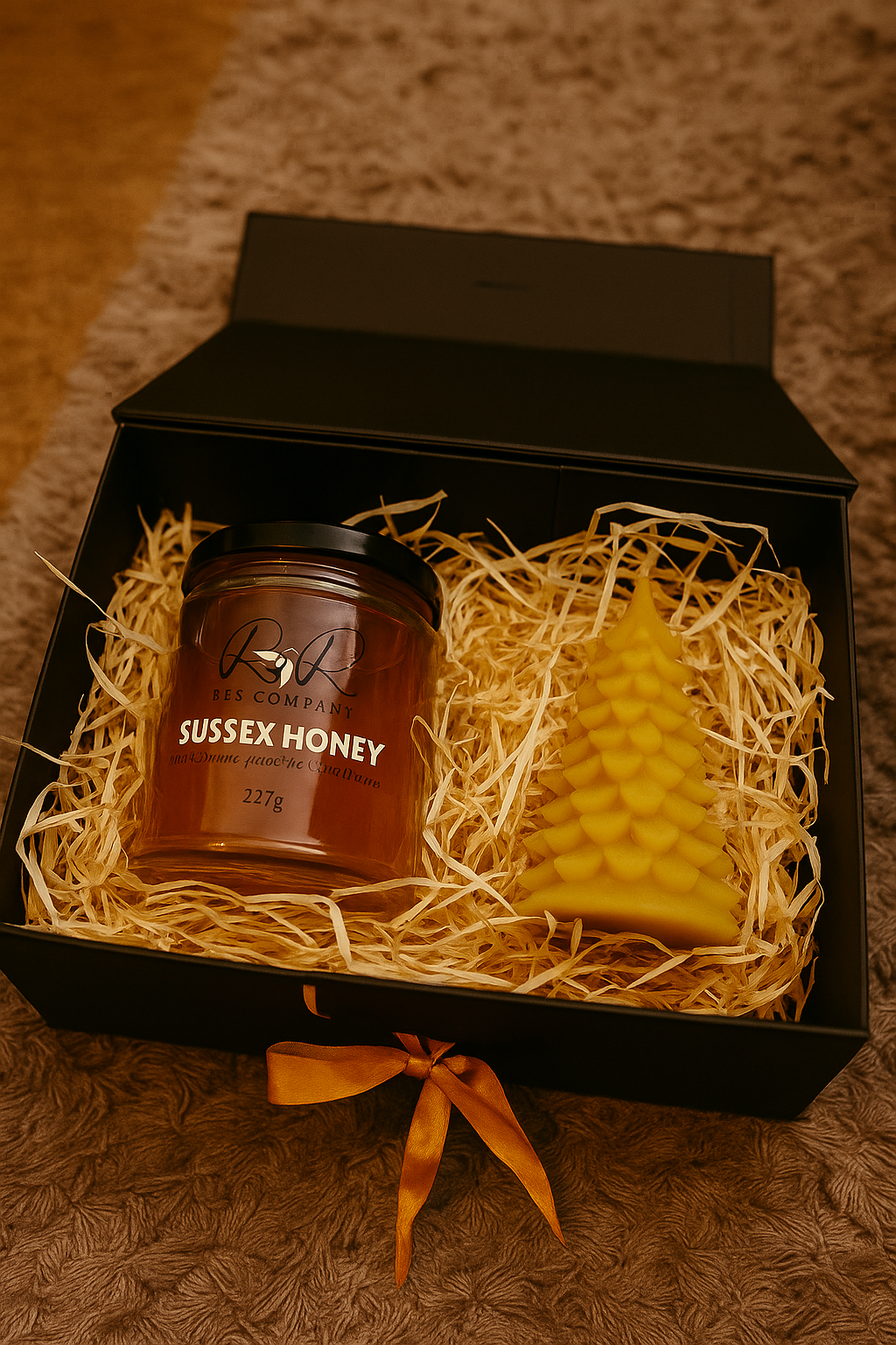 Candle and Honey Gift Box