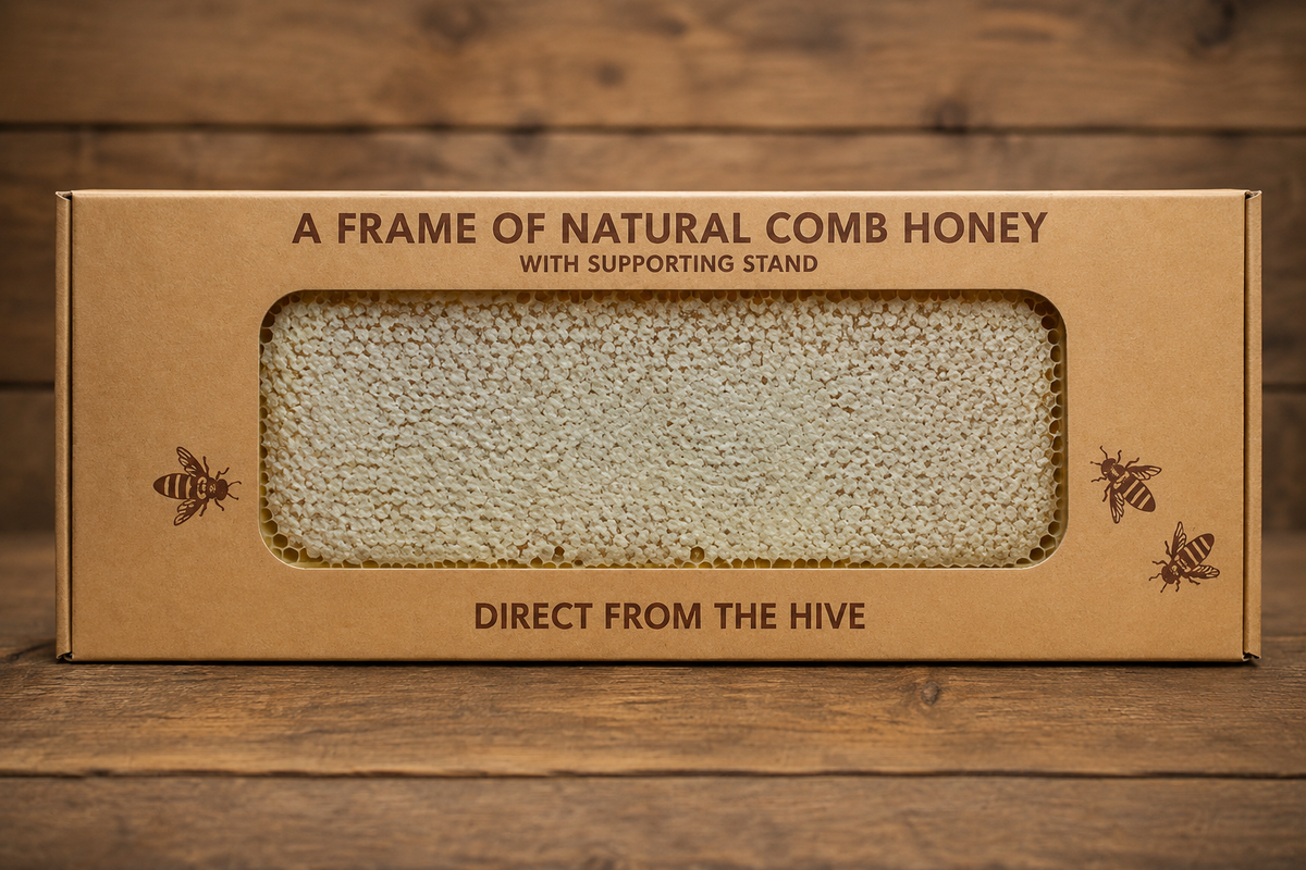 Full size frame of Sussex honey